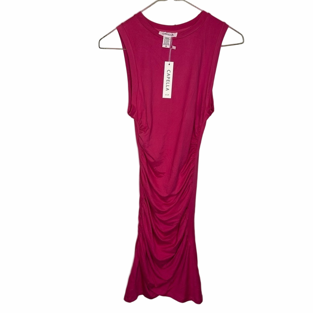 NWT NanaMacs Boutique Pink Ruched Bodycon Dress Size Small